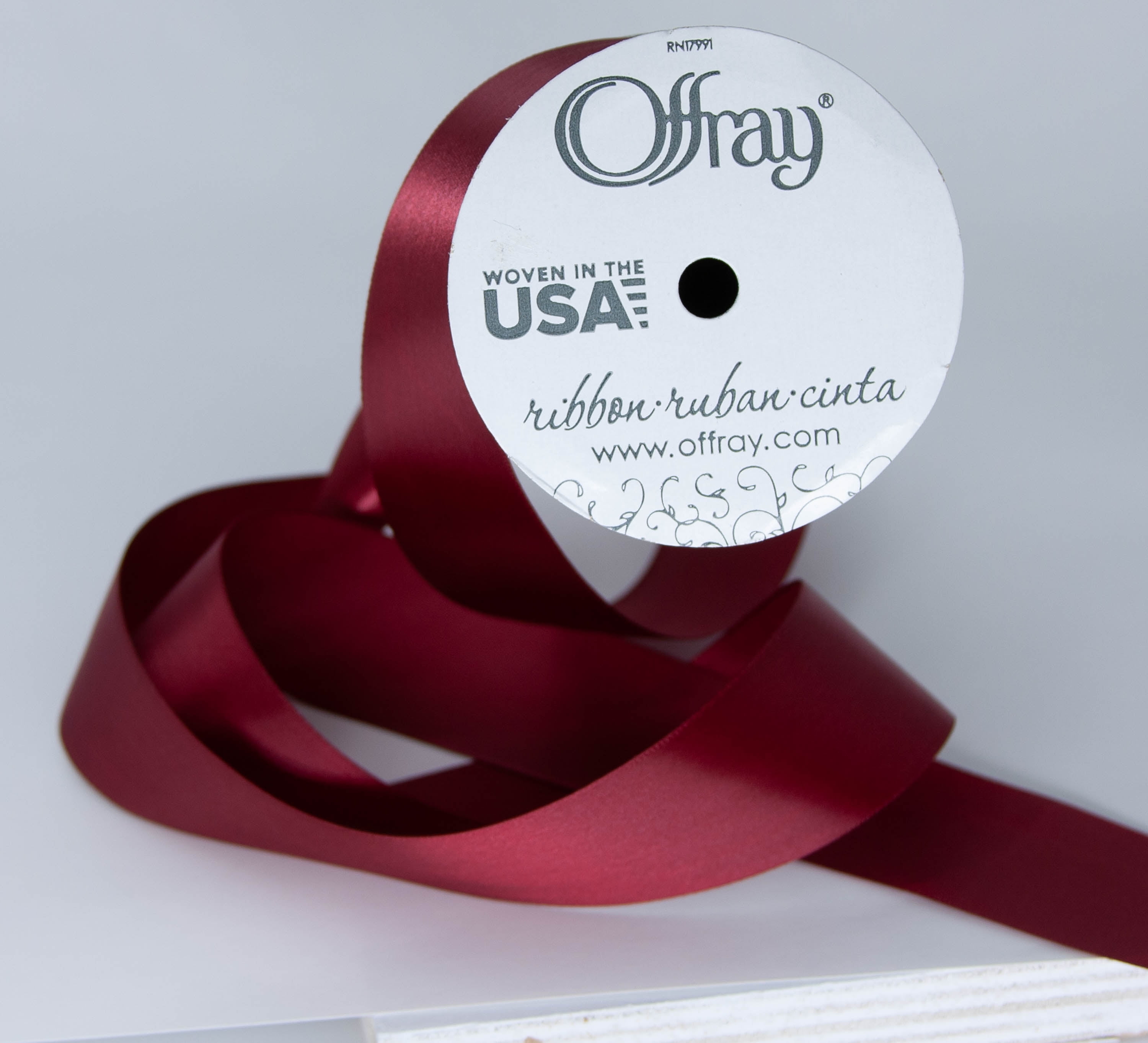 Offray Monostripe Craft Ribbon, 1 1/2-Inch x 9-Feet, Navy
