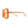 thumbnail image 3 of Womens Unique Off-set Exposed Lens Butterfly Sunglasses Orange, 3 of 4