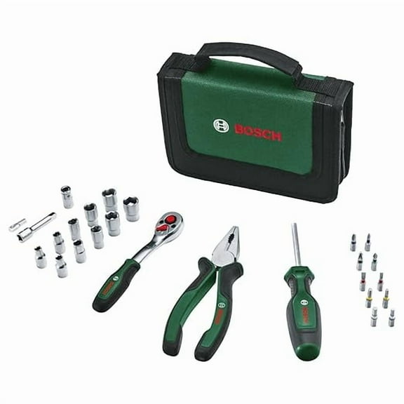 BOSCH 26-Piece Home & Garden Mobility Tool Set Durable, Ergonomic, And Portable For All Your DIY Tasks