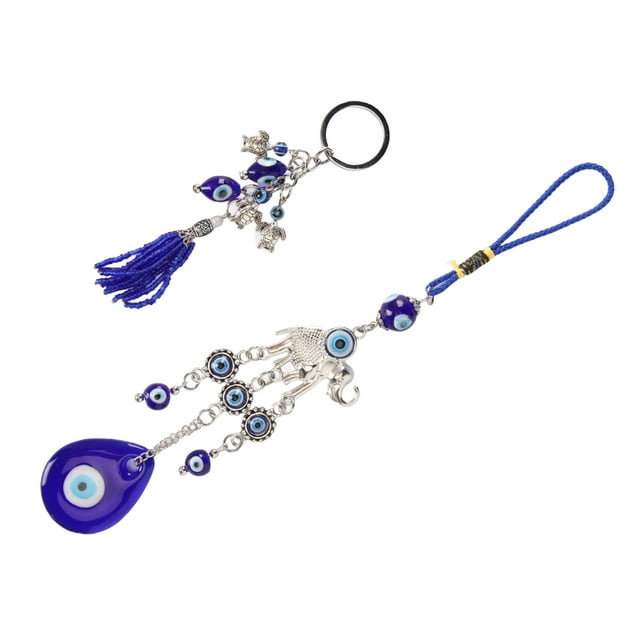 Elephant Blue Eye Hanging Decoration, Fade Blue Eye Keychain Lucky For Home
