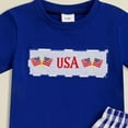 thumbnail image 4 of Splozh Baby Boy's Clothing 4th of July Toddler Boy Girl Outfit Toddler Short Sleeve Shirt and Short Fourth of July Clothes 18-24 Months,Blue, 4 of 6