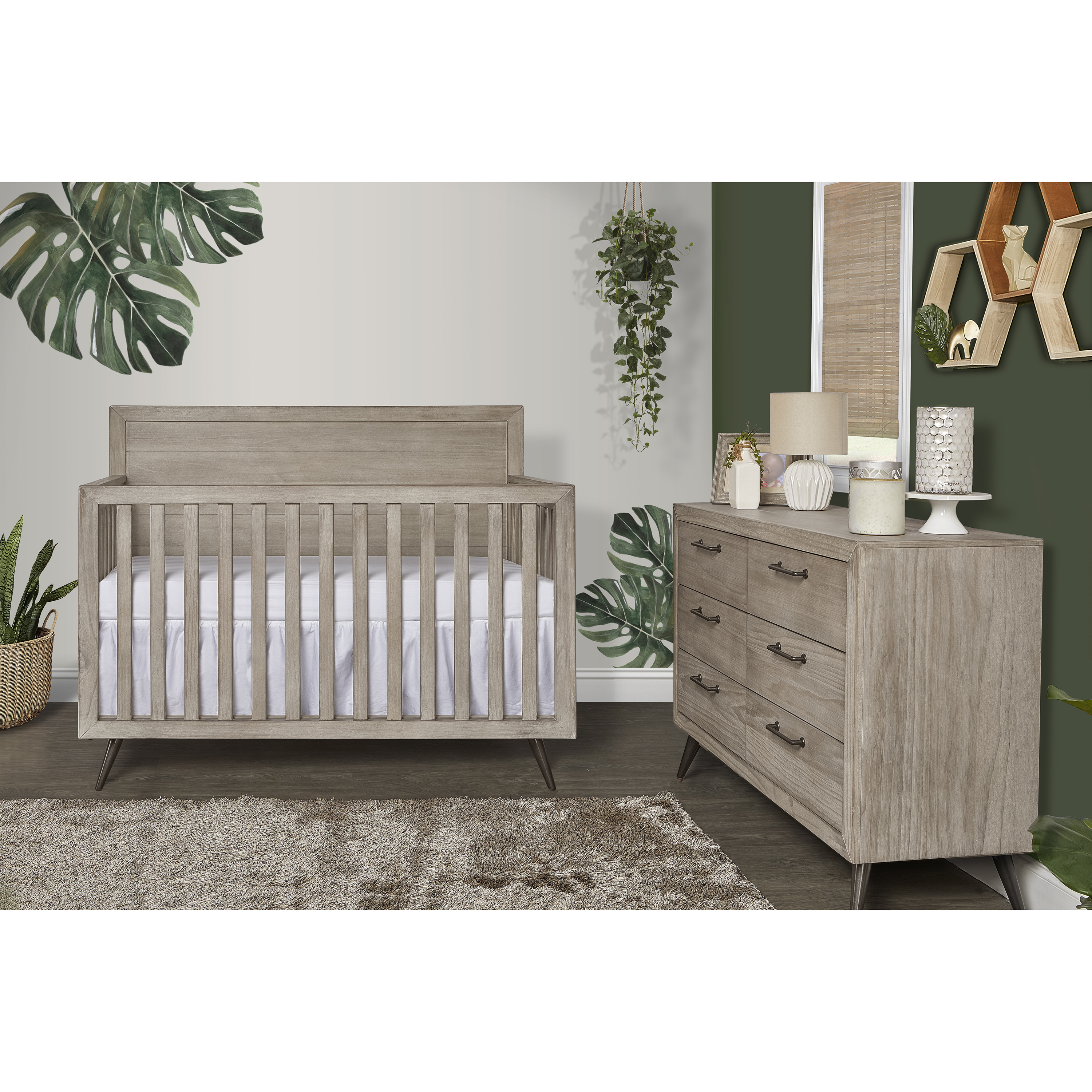 Bodie Natural Oak Wood Convertible Baby Crib + Reviews