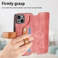 thumbnail image 2 of for iPhone 14 Wallet Case with Card Slots & Cash Slot【RFID Blocking】, With Wrist Kickstand,Flip Folio Book PU Leather  Shockproof Anti-fall Rugged Phone case Cover For Women Men,Pink, 2 of 13