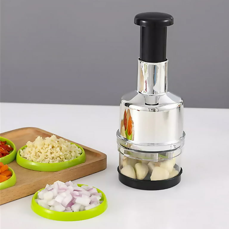 Manual Hand Press Garlic Onion Vegetable Food Chopper Cutter Processor Dicer  UI