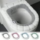 thumbnail image 1 of Funda de asiento de inodoro suave, gruesa y cálida, almohadillas de fibra lavables, reutilizables, de fácil instalación, lavables, para baño y uso doméstico, compresa higiénica, suave y cómoda., 1 of 9