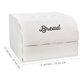 thumbnail image 6 of AuldHome Design Large White Bread Box; Farmhouse Enamelware Vintage Style Family Size Countertop Bread Bin, 6 of 9