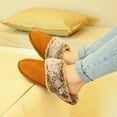 thumbnail image 3 of AMAXUN Women's Slip-Resistant House Slippers, Fluffy Fuzzy Plush Lining, Brown, Size 7/8, 3 of 8