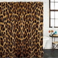 thumbnail image 2 of Brown Leopard Print Shower Curtain, Waterproof Shower Curtains for Bathroom, Classic Abstract Animal Patterned Washable Fabric Bathtub Curtain Set Bath Decor with 12 Hooks Extra Long 72"x96", 2 of 8