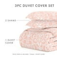 thumbnail image 3 of Noble Linens Pink Romantic Damask Pattern 2-Piece Duvet Cover Set, Twin/TwinXL, 3 of 11