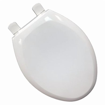 Jones Stephens C3B3ESL00 White - Ez Close / Quickclean Elongated Plastic Toilet Seat