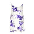 thumbnail image 4 of Women's Summer Tank Tops Floral Printed Sleeveless Spaghetti Strap Tees Scoop Neck Flowy Loose Casual Blouses (2XL, Purple), 4 of 6