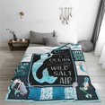 thumbnail image 4 of Mermaid Blanket Mermaid Tail Throw Blankets Cozy Fleece Flannel Blanket Plush Lightweight Blanket Mermaid Gifts for Little Girls Women Kids Teens Adults for Couch Sofa Bed 60"X80", 4 of 6
