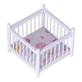 thumbnail image 1 of Cuna De Bebé De Casa De Muñecas En Miniatura, Artesanía Exquisita, Detalles Reales, Cuna De Bebé De Casa De Muñecas Para Niños Para Decoración De Guardería Para Niños Para, 1 of 7