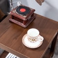 thumbnail image 5 of Yardi Yard Wood Square 18" End Side Table with 2 Open Storage Shelf for Small Spaces Brown, 5 of 8