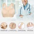 thumbnail image 5 of Gotoly Women Post-Surgical Bra Zip Front Post Surgery Sports Bras Racerback Support Wireless Adjustable Straps(Beige X-Large), 5 of 8