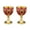 Golden Red, variant on YIEMEEN 2Pcs Vintage Medieval Goblet Drinking Glass Drink Cup Metal Wine Glass Party Supplies for Collection, Decoration