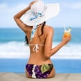 thumbnail image 5 of Grape Bikini Set Swim Suit Detachable Sponge Adjustable Strap Two-Pack, Beach Pool Vacation Party., 5 of 6