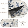thumbnail image 6 of Blue Botanical Area Rugs 2.7'x5', Washable Small Throw Rugs for Kitchen Bedroom, Rustic Country Spring Floral Summer Leaf Indoor Outdoor Rug Non-Slip Low Pile Carpet Runner Reversible Floor Mats, 6 of 8
