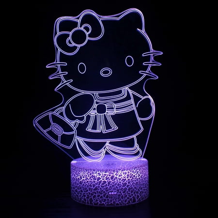

Kawaii Sanrio Hello Kitty Night Light 3D Modeling My Melody Led Usb Desk Lamp Anime Figure Bedside Ornaments Child Birthday Gift