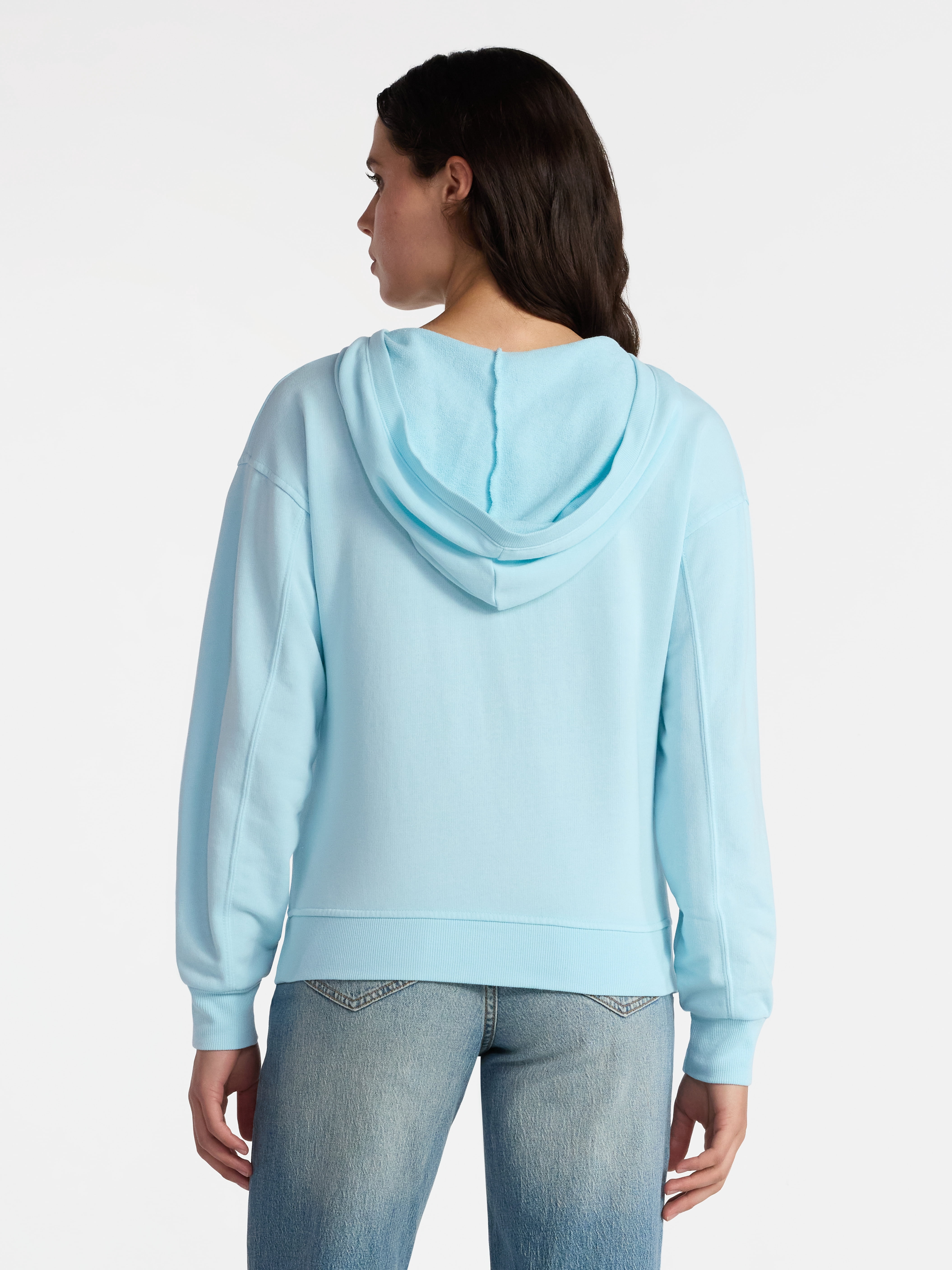 Time and Tru Women's Split Neck Hoodie, Sizes XS-3XL