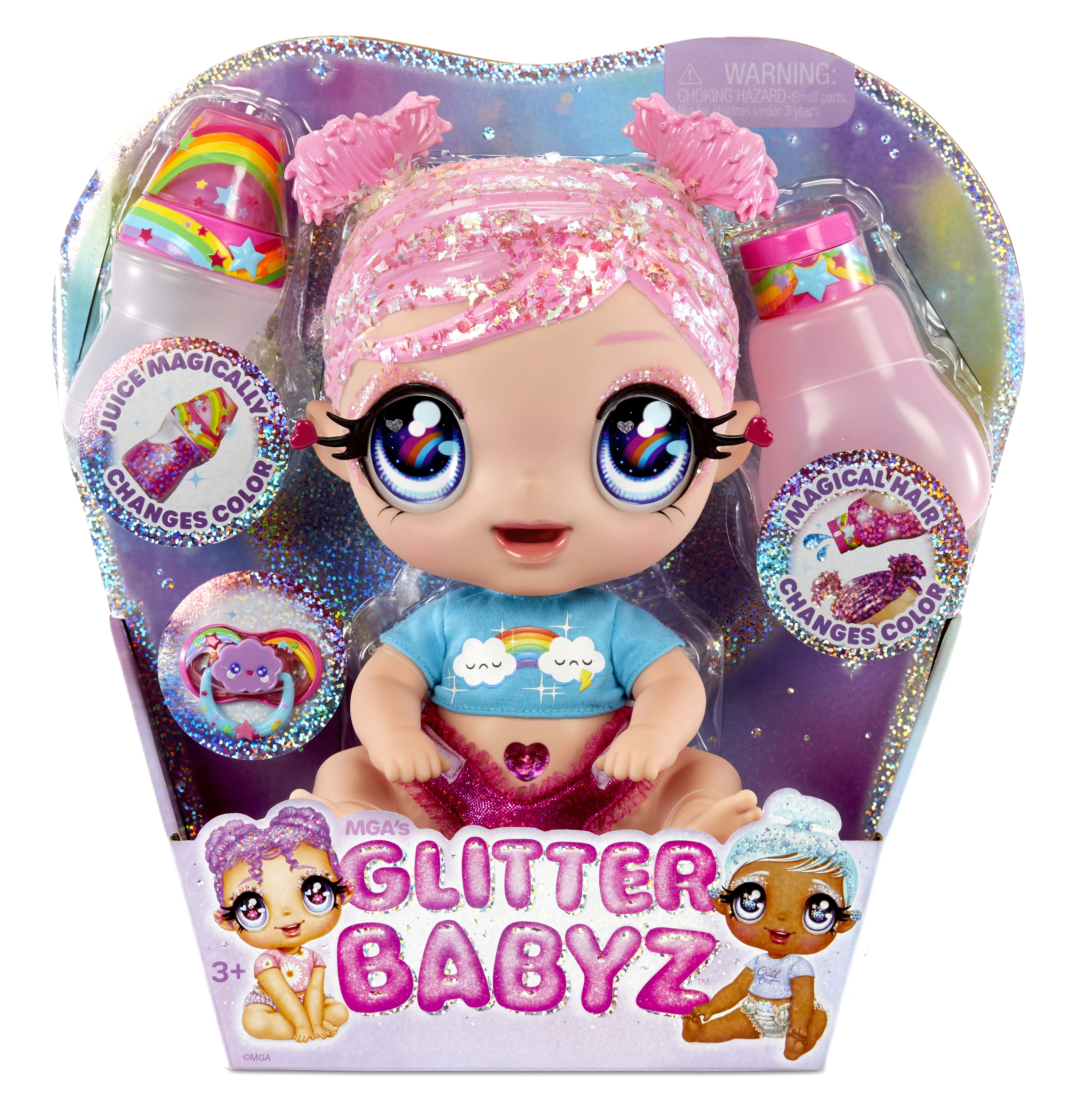 Glittle Babyz Dreamia Stardust Baby Doll with 3 Magical Color Changes