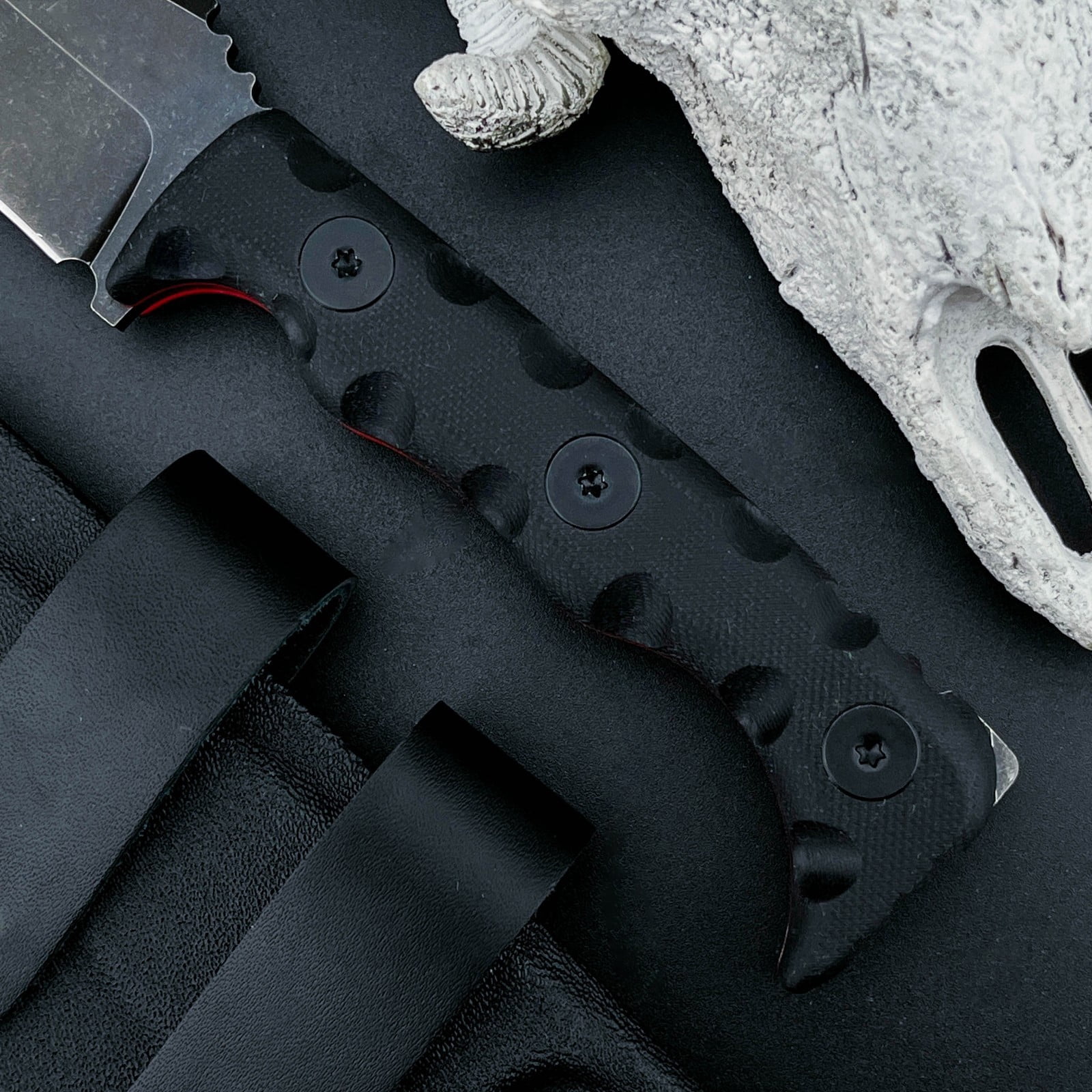 Fixed Blade Knife with Nylon Handle Sheath, Utility Tool for Camping Hiking