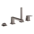 thumbnail image 2 of Grohe Eurocube 19897A01 4-Hole Single-Handle Deck Mount Roman Tub Faucet with 1.75 GPM Hand Shower in Grohe Hard Graphite, 2 of 4