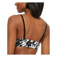 thumbnail image 2 of BAR III Women's Black Printed Stretch Removable Cups Lined Drawstring Deep V Neck Adjustable Heat Wave Swimsuit Top S, 2 of 2
