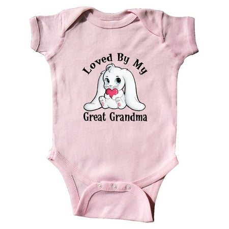 Bunny Infant Bodysuit - Loved By My Great Grandma Bunny Rabbit Infant Creeper