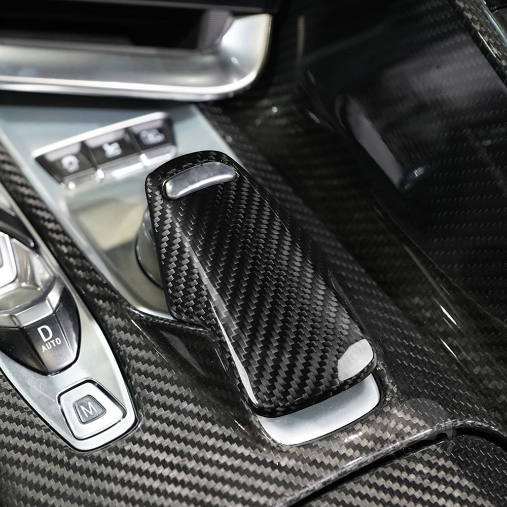 Carbon Fiber Gear Shift Knob Shifter Lever Decor Cover For Corvette C8 2020-2022