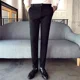 thumbnail image 3 of pantalones de verano recortados para hombre, pantalones de traje para hombre con trenzas, corte entallado, ropa de talla grande, novedad de 2025, pantalones informales finos de licra, 3 of 5