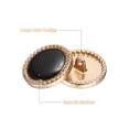 thumbnail image 4 of Uxcell 5pcs Metal Vintage Button 20mm Round Metal Sewing Buttons Black, 4 of 7