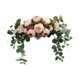 thumbnail image 3 of Decoraciones de flores de arco de boda decorativas con hojas de vegetación Swag de flores artificiales para el día de San Valentín Fondo de boda Champán rosa, 3 of 9