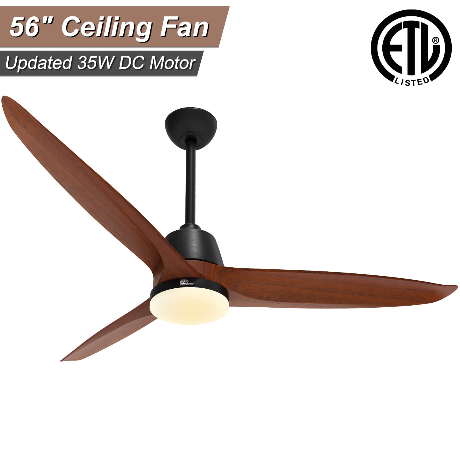 Airflow Ceiling Fan With Light And Remote Shelly Lighting