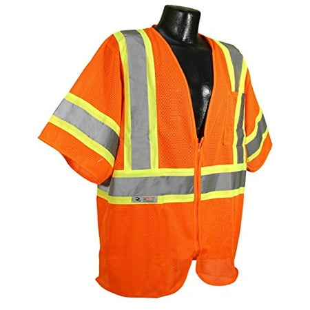- Radians SV22-3ZOM-5X Polyester Mesh Economy Class-3 Safety Vests with Two Tone Trim, 5X-Large, Orang