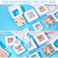 thumbnail image 6 of 24 Pack Kraft Window Box Paper Gift Boxes with Window 6 Mixed Size Square White Marble Bakery Treat Boxes for Candies Soap Party Favor Treat Boxes DIY, 6 of 6