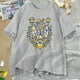 thumbnail image 3 of Camiseta de Trident de Ucrania para hombre y mujer, Camisa de algodón Unisex, camisetas gráficas de Ucrania, ropa de gran tamaño para mujer, 3 of 4