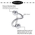 thumbnail image 5 of 16g Cartilage Stud Hoop Tragus Piercing Jewelry - Forward Helix, Rook, Daith, Conch Earrings - Stainless Steel, 5 of 5