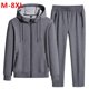 thumbnail image 4 of WINSTAND Conjuntos de ropa deportiva de talla grande para hombre, nueva ropa de primavera y otoño, traje de pantalones con capucha para hombre, sudadera + pantalones deportivos de 2 piezas 8XL, 4 of 4