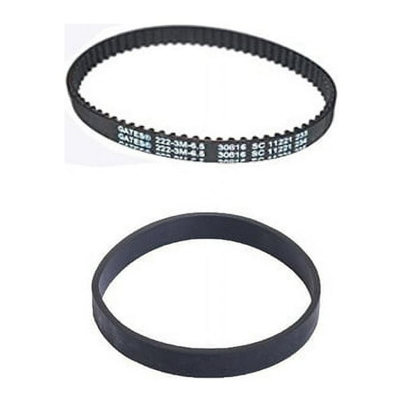 Replacement Part For Bissell 1548, 1550, 1551, Series Pro Heat Revolution Vacuum Cleaner One Large Geared Belt With one Flat Pump Belt.