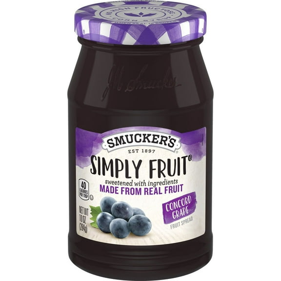 Smucker's Simply Fruit Concord Grape Fruit Spread - 10oz - Pack of 2