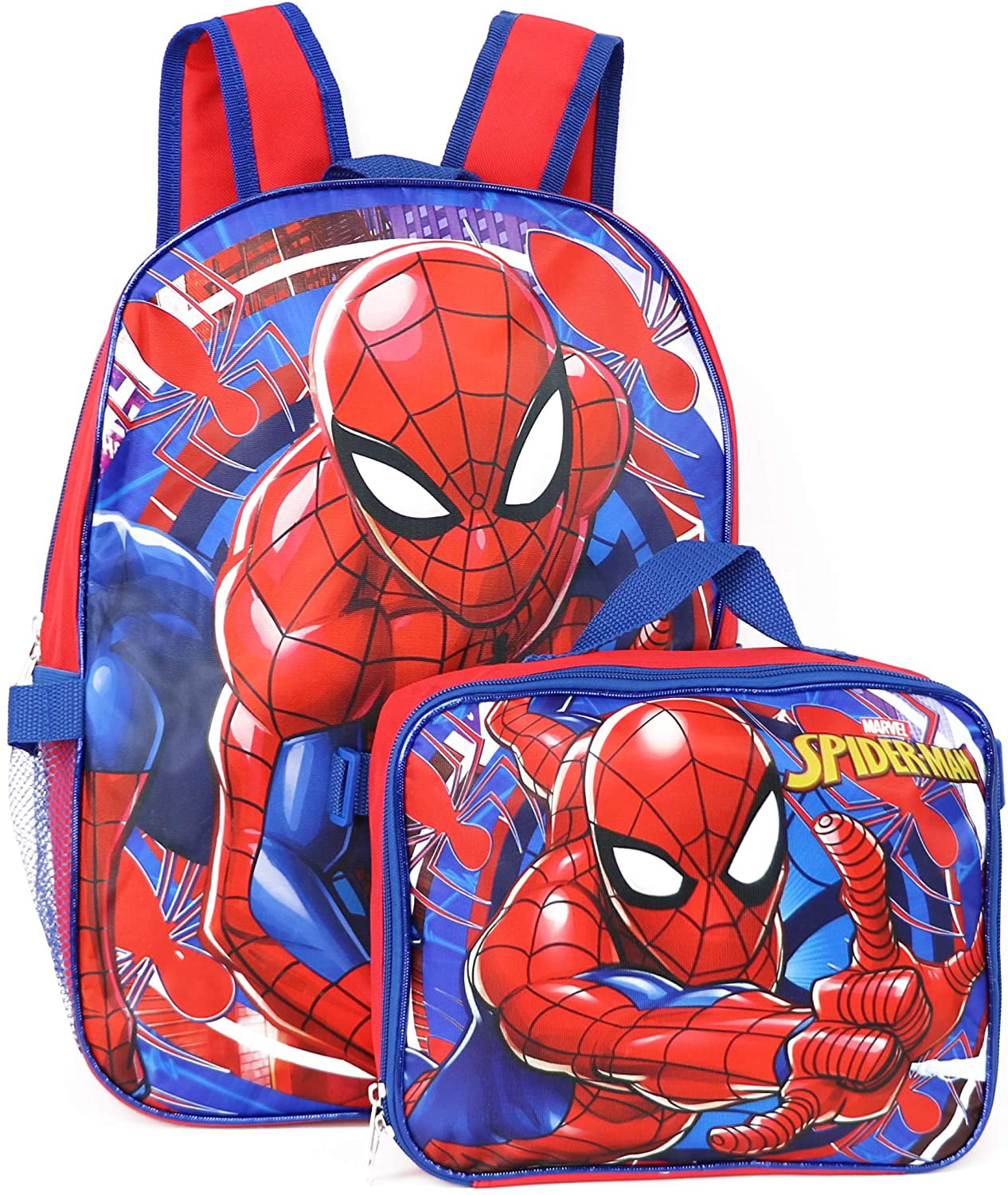 Students Super Hero Spider Man Polyester Shoulder Backpack Bag