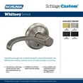 thumbnail image 6 of Schlage FC172WIT608COL Custom Whitney Non-Turning Two-Sided Dummy Door Lever Set - Brass, 6 of 7