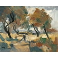 thumbnail image 2 of Trujillo, Jose 24x20 Gold Ornate Wood Framed with Double Matting Museum Art Print Titled - Early Walk, 2 of 4
