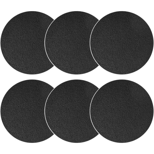 HQRP 6-Pack Charcoal Filters for Compost Bucket 7.25 Inch Round Compost Bin Filter for Kitchen Countertop Pail