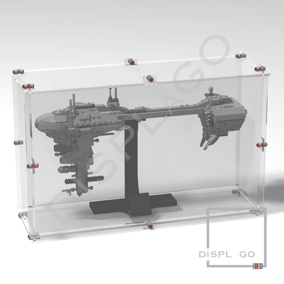 Display Case for LEGO® #77904 "Nebulon B-Frigate". Display case for minifigures. Star Wars® display case. Compatible LEGO® display.