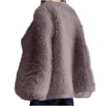 thumbnail image 7 of Juebong Womens Oversized Faux Fur Coats Luxury Warm Furry Jackets Long Sleeve Lapel Shaggy Parka Winter Jacket Furry Open Front Outerwear Dark Gray,L, 7 of 7