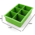 thumbnail image 5 of Silicone Large Ice Cube Tray Silicone Ice Mold - Make 6 Pieces 2 Inch Ice Cube for Whiskey Drinking, A Must-Have for Cooling Bar Drinks Make Fun Ice F, 5 of 5