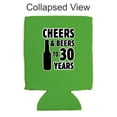 thumbnail image 2 of Cheers & Beers to 30 Years Can Coolie (Bright Green, 4 Pack), 2 of 2