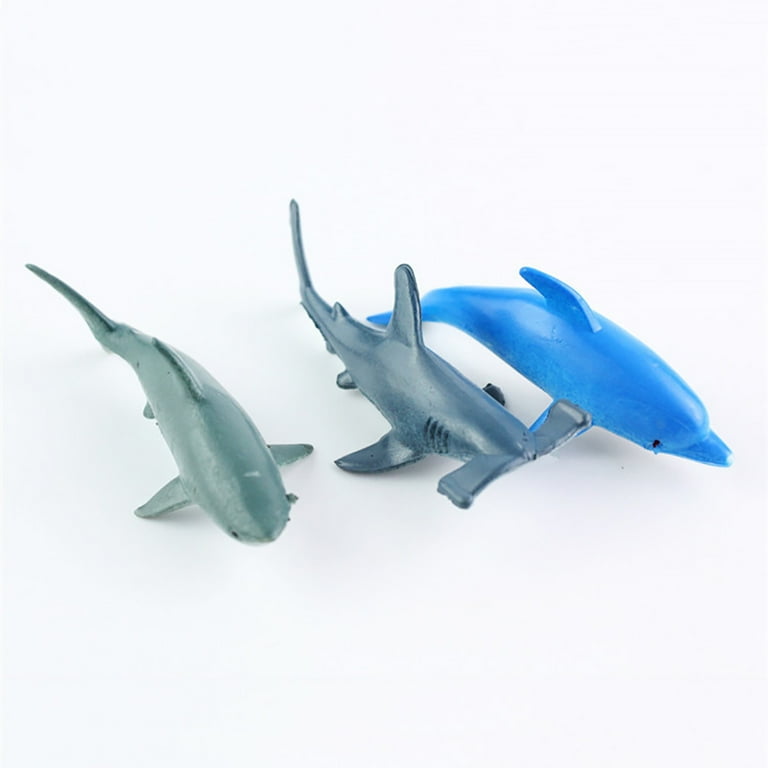 YDxl 24Pcs Realistic Mini Sea Life Animal Whale Lobster